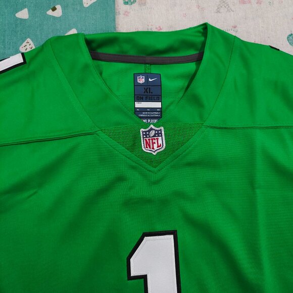 Philadelphia Eagles Kelly Jalen Hurts #1 Green Jersey - Picture 4 of 10